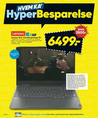 Bilka Lenovo 15,6 Full HD gaming PC tilbud