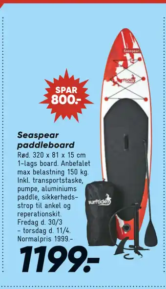 Bilka Seaspear paddleboard tilbud