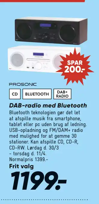 Bilka DAB-radio med Bluetooth tilbud