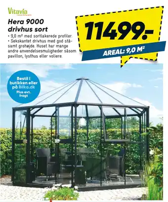 Hera 9000 drivhus sort
