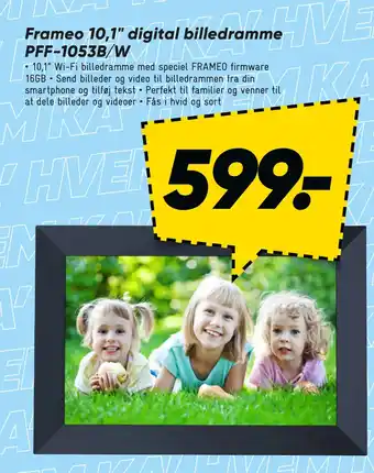 Bilka Frameo 10,1 digital billedramme PFF-1053B/W tilbud