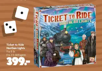 Fætter BR Ticket to Ride Northen Lights tilbud