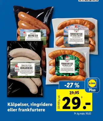 Lidl Kålpølser, ringridere eller frankfurtere tilbud