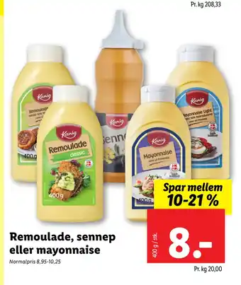 Lidl Remoulade, sennep eller mayonnaise tilbud