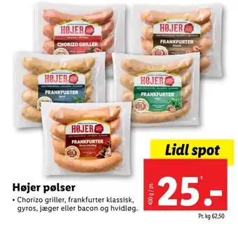 Lidl Højer pølser tilbud