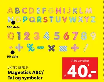 Lidl Magnetisk ABC/ Tal og symboler tilbud