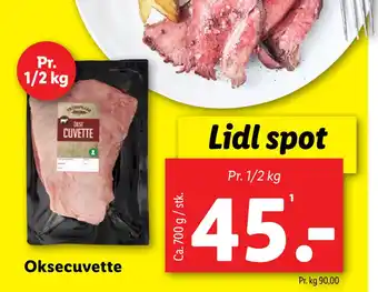 Lidl Oksecuvette tilbud