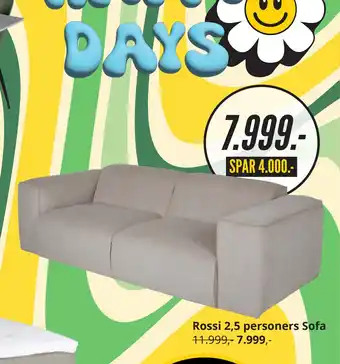 My Home Rossi 2,5 personers Sofa tilbud