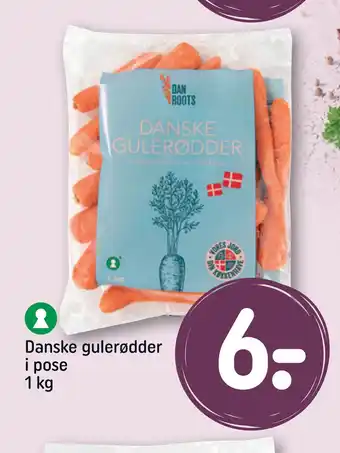 Rema 1000 Danske gulerødder i pose 1 kg tilbud