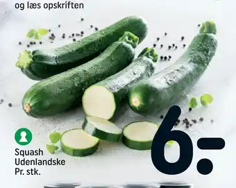 REMA 1000 Squash Udenlandske tilbud