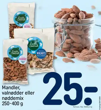 Rema 1000 Mandler, valnødder eller nøddemix 250-400 g tilbud