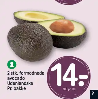 Rema 1000 2 stk. formodnede avocado Udenlandske Pr. bakke tilbud