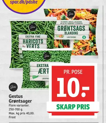 SPAR Gestus Grøntsager tilbud