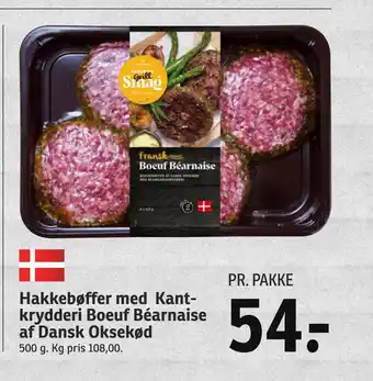 SPAR Hakkebøffer med Kantkrydderi Boeuf. Béarnaise af Dansk Oksekød tilbud