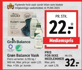 SPAR Grøn Balance Vask tilbud