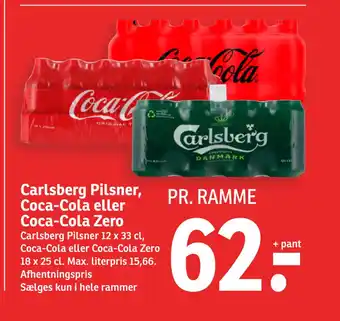 SPAR Carlsberg Pilsner, Coca-Cola eller Coca-Cola Zero tilbud