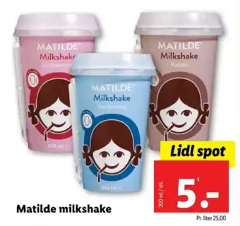 Lidl Matilde milkshake tilbud