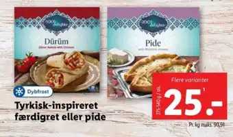 Lidl Tyrkisk-inspireret færdigret eller pide tilbud