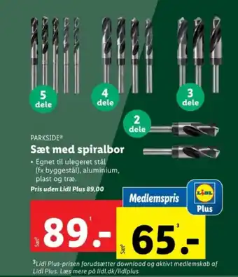 Lidl Sæt med spiralbor tilbud