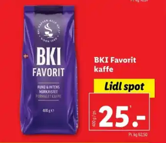 Lidl BKI Favorit kaffe tilbud