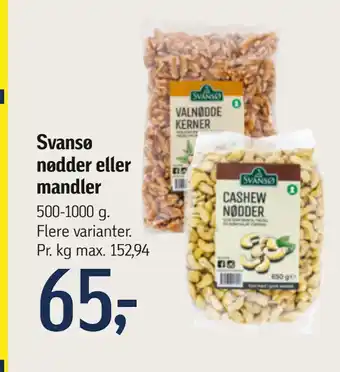 Føtex Svansø nødder eller mandler tilbud