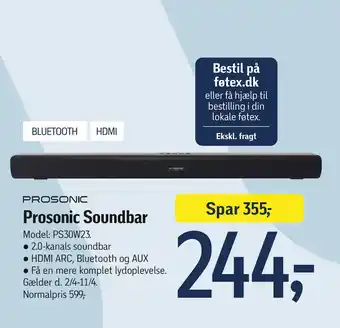 Føtex Prosonic Soundbar tilbud