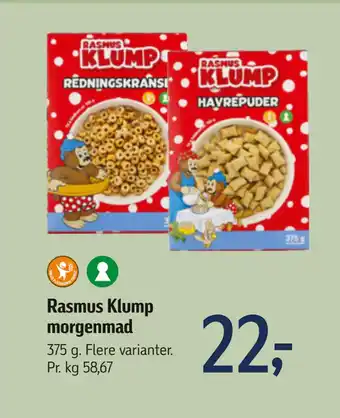 Føtex Rasmus Klump morgenmad tilbud