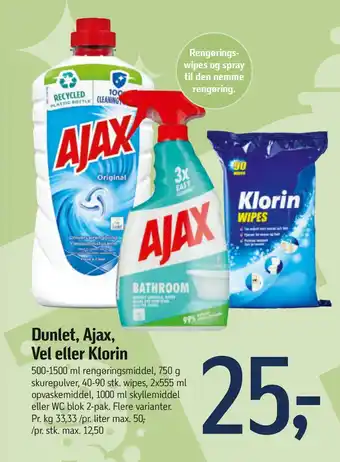 Føtex Dunlet, Ajax, Vel eller Klorin tilbud