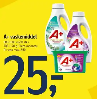 Føtex A+ vaskemiddel tilbud