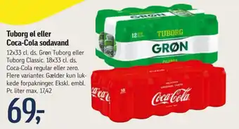 Føtex Tuborg øl eller Coca-Cola sodavand tilbud