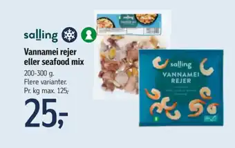 Føtex Vannamei rejer eller seafood mix tilbud