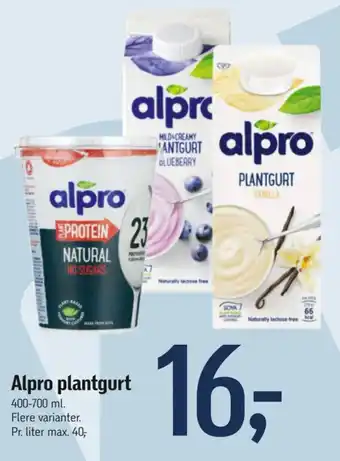 Føtex Alpro plantgurt tilbud