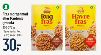 Føtex Fras morgenmad eller Paulun's granola tilbud