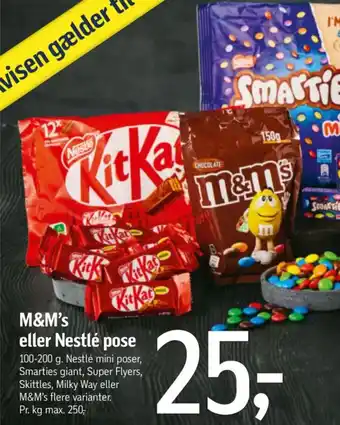 Føtex M&M's eller Nestlé pose tilbud