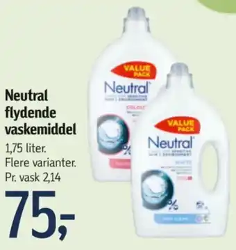 Føtex Neutral flydende vaskemiddel tilbud