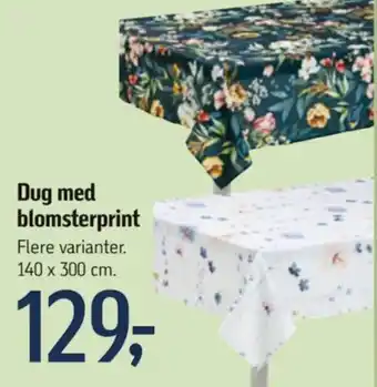 Føtex Dug med blomsterprint tilbud