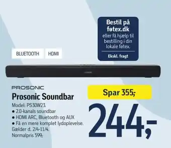 Føtex Prosonic Soundbar tilbud