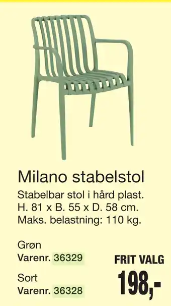 Harald Nyborg Milano stabelstol tilbud