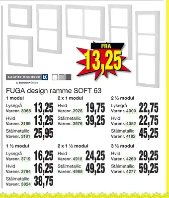 Harald Nyborg FUGA design ramme SOFT 63 tilbud