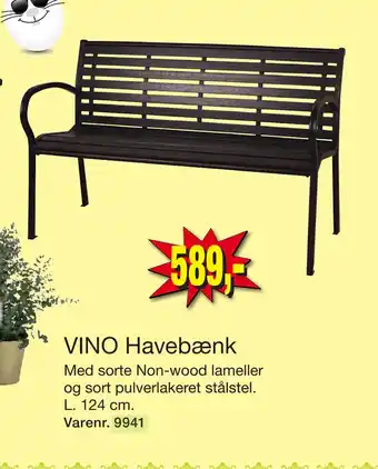 Harald Nyborg VINO Havebænk tilbud