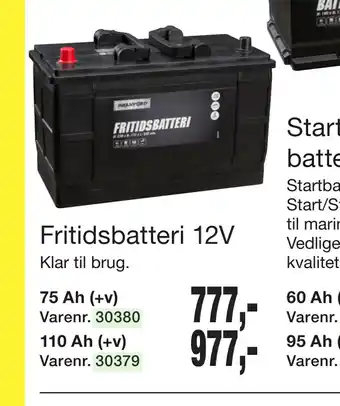 Harald Nyborg Fritidsbatteri 12V tilbud