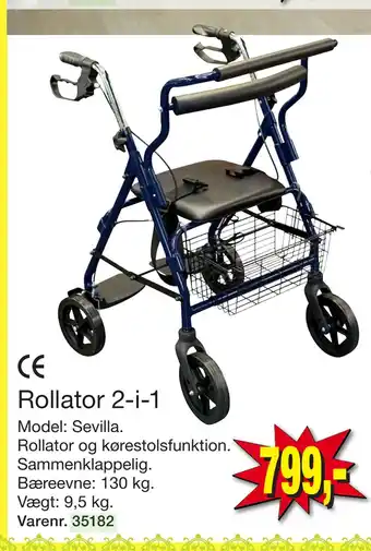 Harald Nyborg Rollator 2-i-1 tilbud