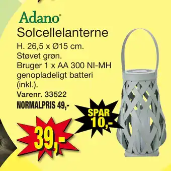 Harald Nyborg Solcellelanterne tilbud