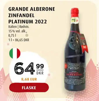 Scandinavian Park GRANDE ALBERONE ZINFANDEL PLATINUM 2022 tilbud