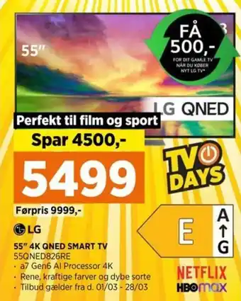 Power 55" 4K QNED SMART TV 55QNED826RE tilbud