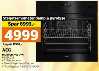 Power INDBYGNINGSOVN BBS6402B tilbud