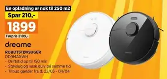 Power ROBOTSTØVSUGER DD9MAXWH tilbud