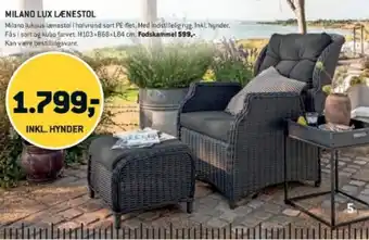 XL-BYG MILANO LUX LÆNESTOL tilbud