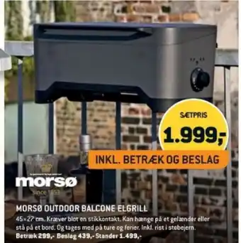 XL-BYG MORSØ OUTDOOR BALCONE ELGRILL tilbud