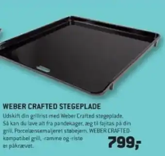 XL-BYG WEBER CRAFTED STEGEPLADE tilbud